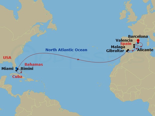 Itinerary map