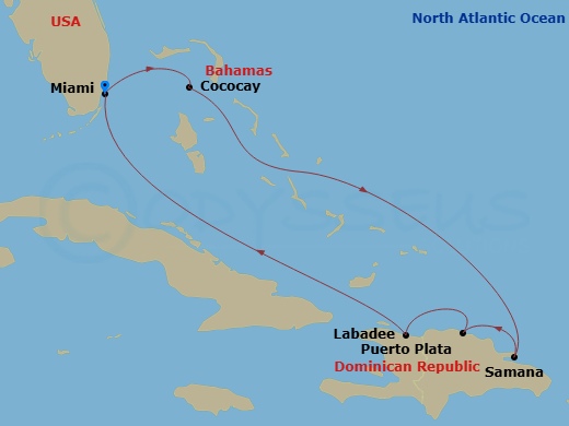 Itinerary map