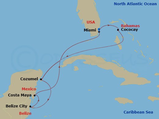 Itinerary map
