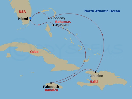 Itinerary map