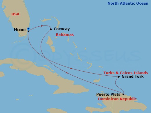 Itinerary map