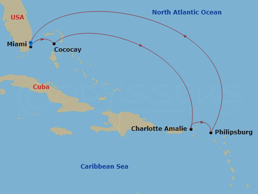 Itinerary map