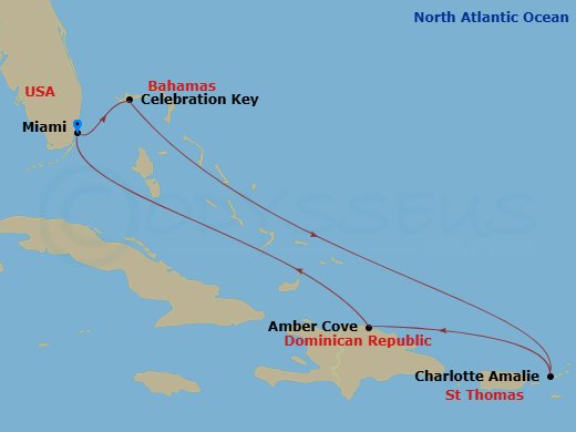 Itinerary map