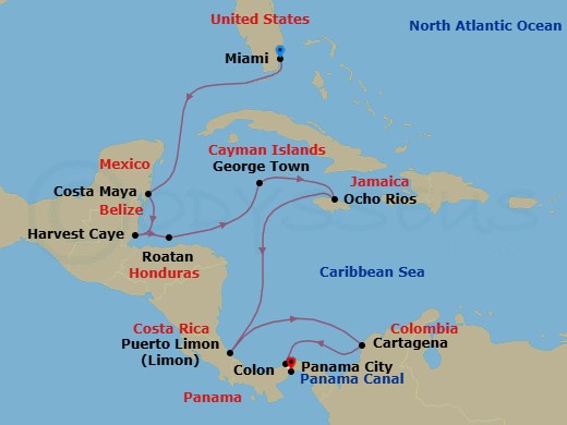 Itinerary map