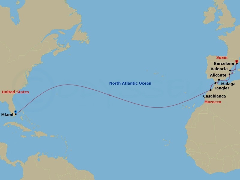 Itinerary map