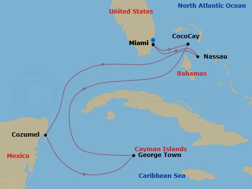 Itinerary map