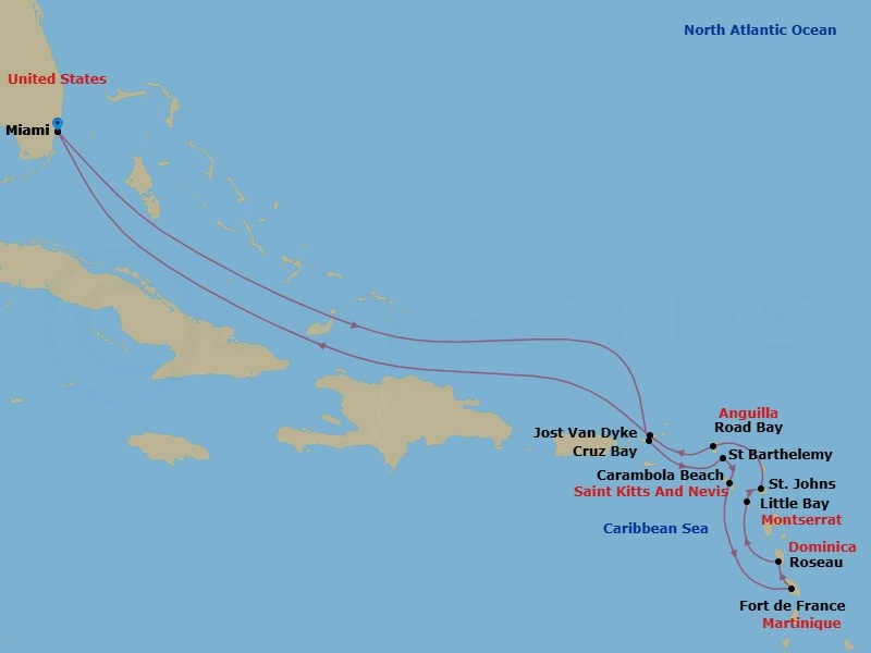 Itinerary map