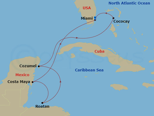 Itinerary map
