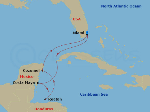 Itinerary map