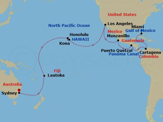 Itinerary map