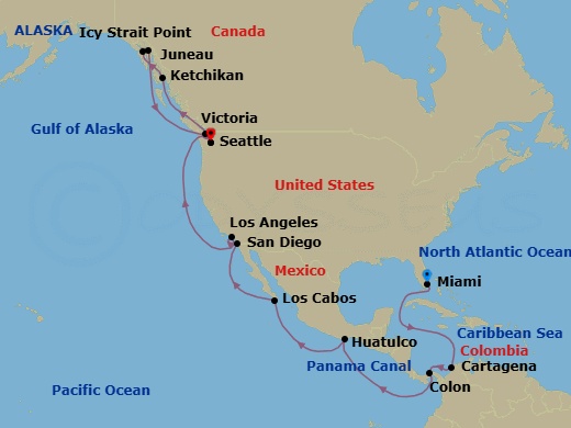 Itinerary map