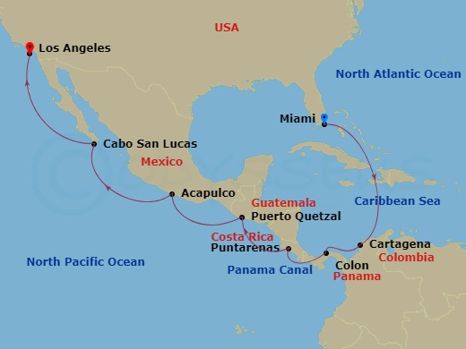 Itinerary map