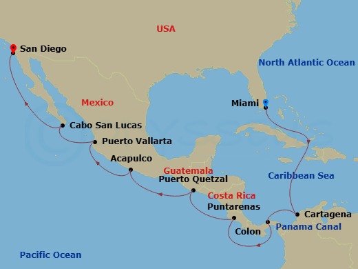 Itinerary map
