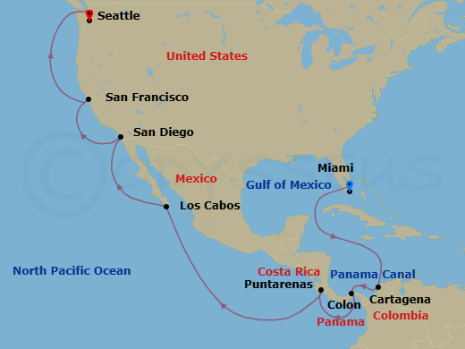 Itinerary map