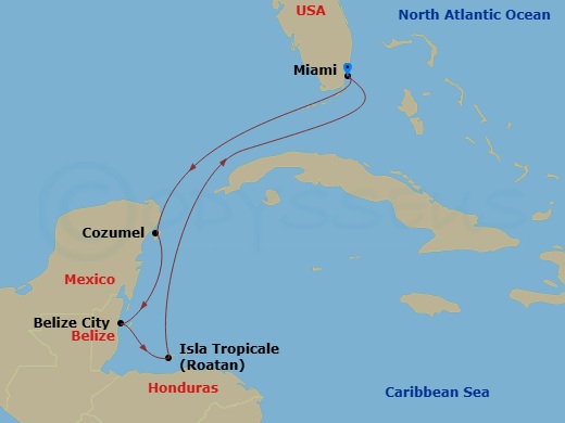Itinerary map