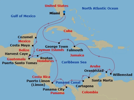 Itinerary map