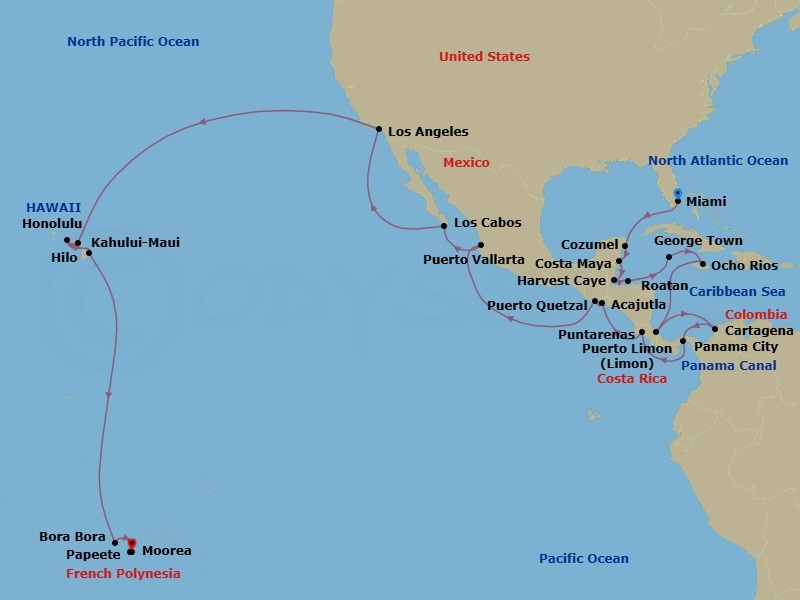 Itinerary map