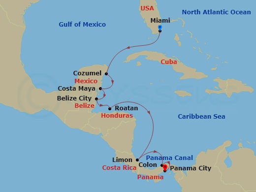 Itinerary map