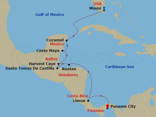 Itinerary map