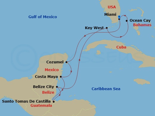 Itinerary map