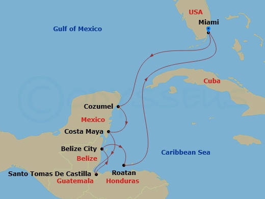 Itinerary map