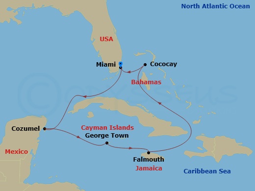 Itinerary map