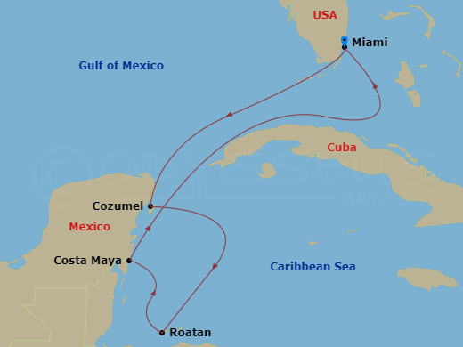 Itinerary map
