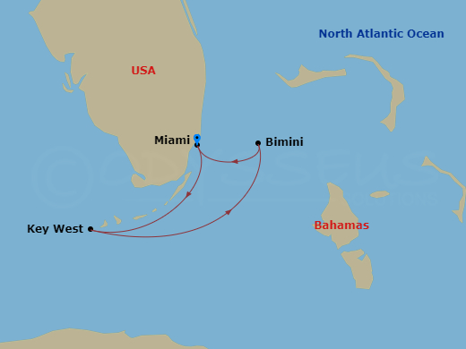 Itinerary map