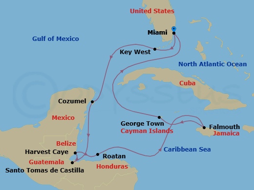 Itinerary map