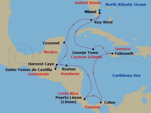 Itinerary map