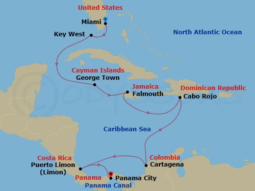 Itinerary map