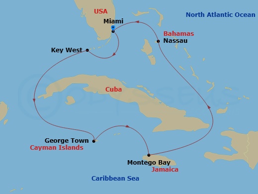 Itinerary map