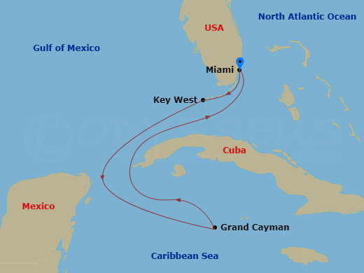 Itinerary map