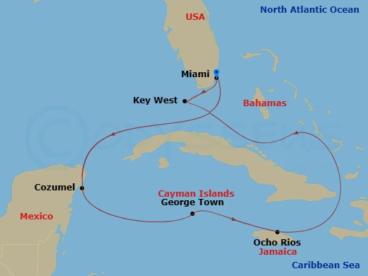 Itinerary map