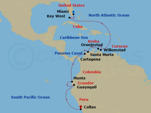 Itinerary map