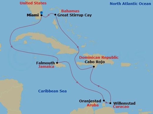 Itinerary map