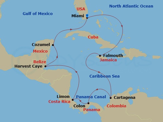Itinerary map