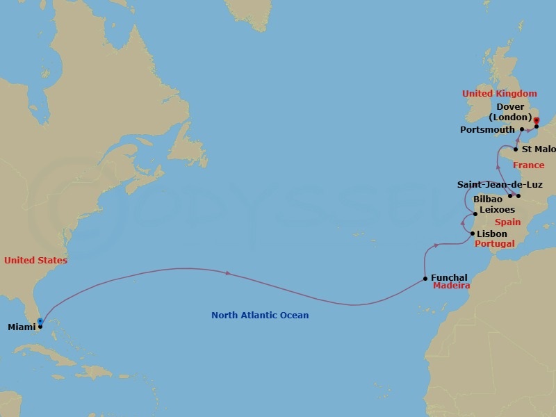 Itinerary map