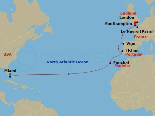 Itinerary map