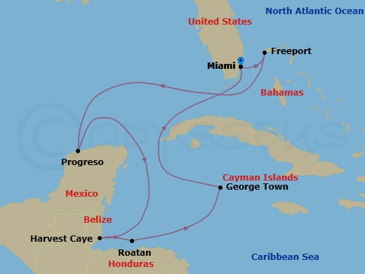 Itinerary map