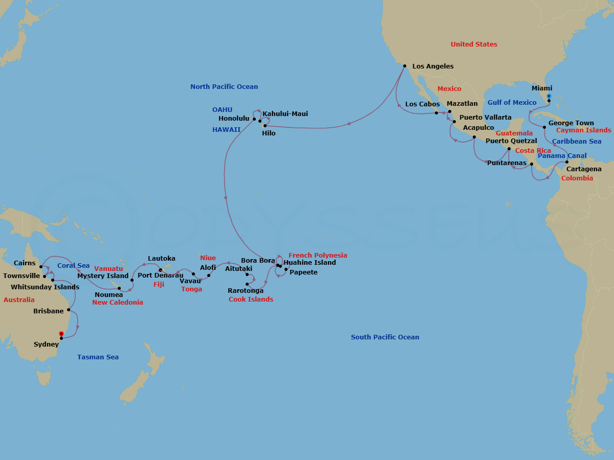 Itinerary map