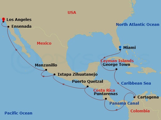 Itinerary map
