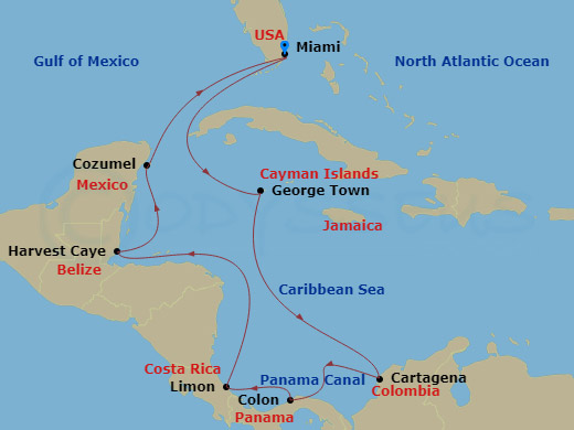 Itinerary map