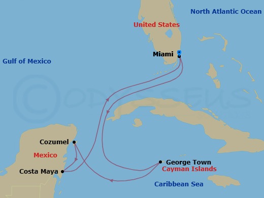 Itinerary map