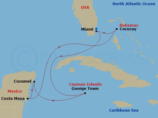 Itinerary map