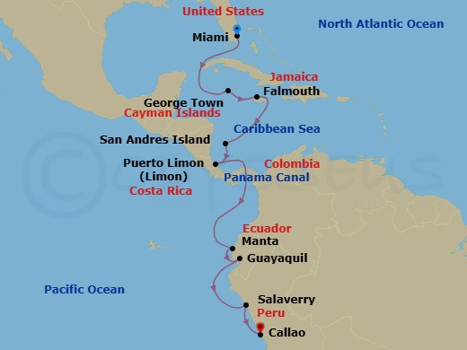 Itinerary map