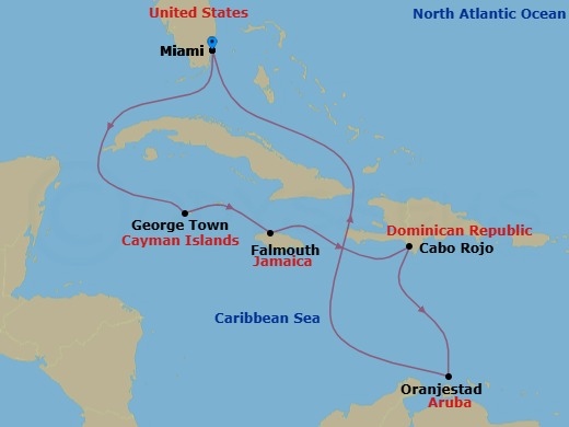 Itinerary map