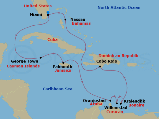 Itinerary map