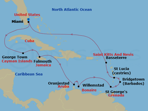 Itinerary map