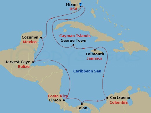 Itinerary map